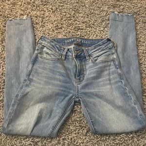 American Eagle super stretch low wasted skinny jeans